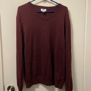 Old Navy V Neck Sweater Maroon Size L